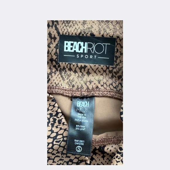 Beach Riot Piper Leggings – Metallic Snake – Women's Size S – New Without Tags - Picture 4 of 4